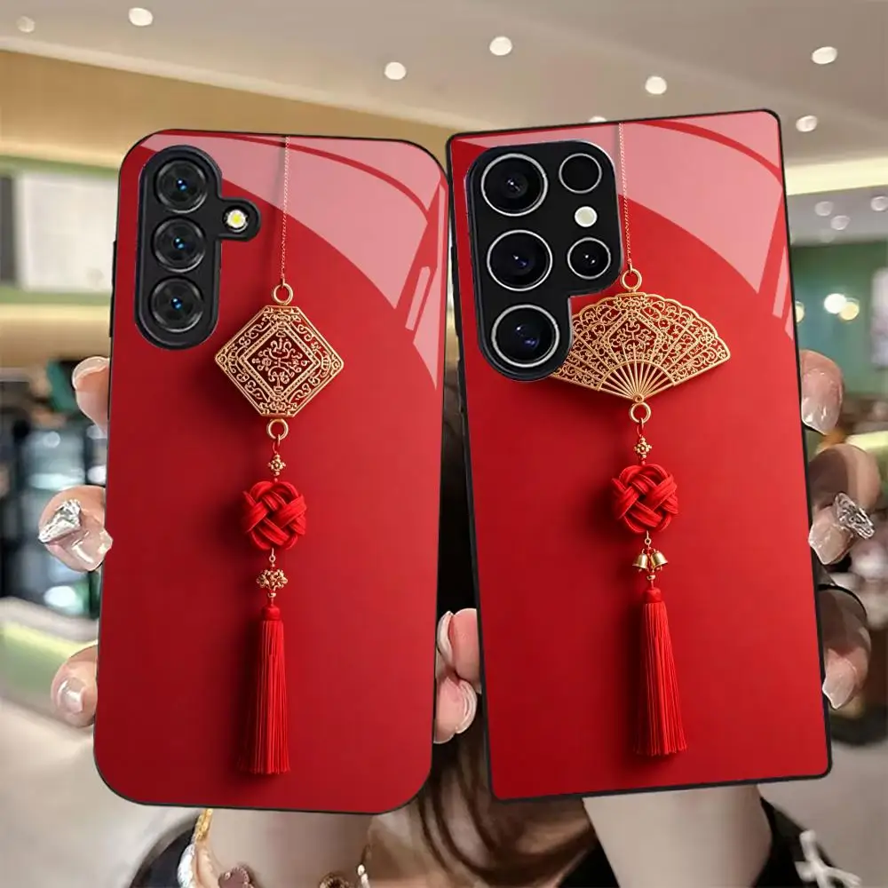 plated glass phone case suitable for Samsung GalaxyS26 S25 S24 S22 S21 S20FE/Ultra/Plus anti drop back cover