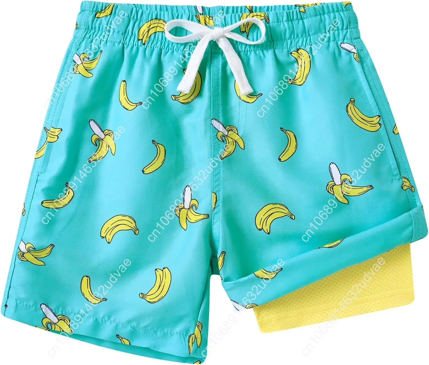 Boys Swim Trunks with Compression Liner Toddler Boys Swim Shorts Boxer Brief Board Shorts Swimming Set 5-16T