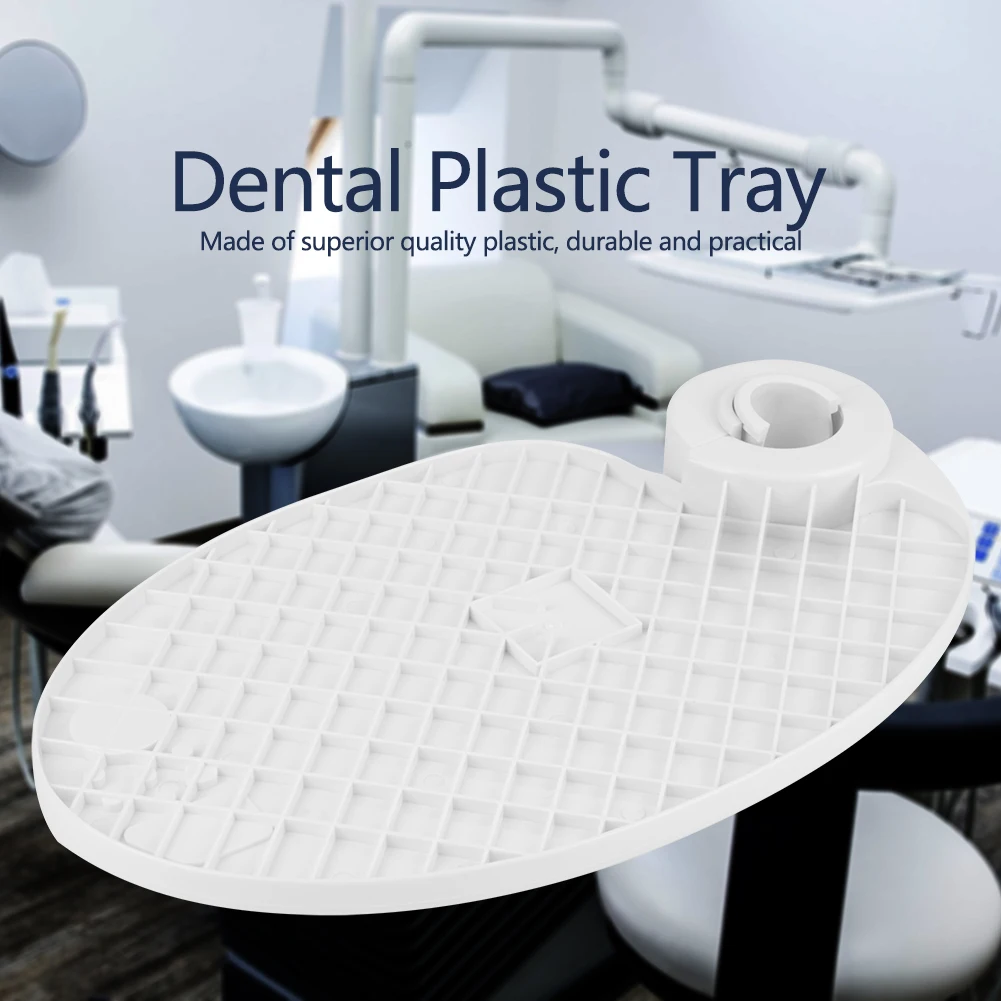 

Dental Scaler Tray Plastic Plate Post Mounted Shelf Tray Table Shape Clinic Dentistry Chair Accessories For Every Dental Chair