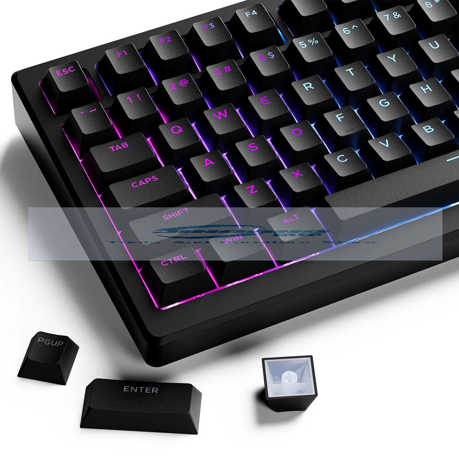 

Черные колпачки для клавиш XVX Cherry Profile PBT, колпачок для клавиш Double Shot, корейская колпачок для игровой механической клавиатуры, 133 клавиши