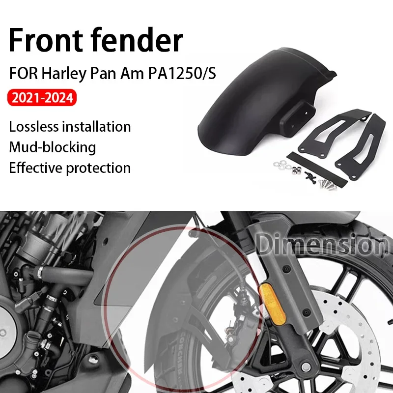 

New Front Fender For Pan America 1250 Special PA1250 S PA1250S Motorcycle Extended by Mudguard ABS Mud Guard Kit 2021-2024