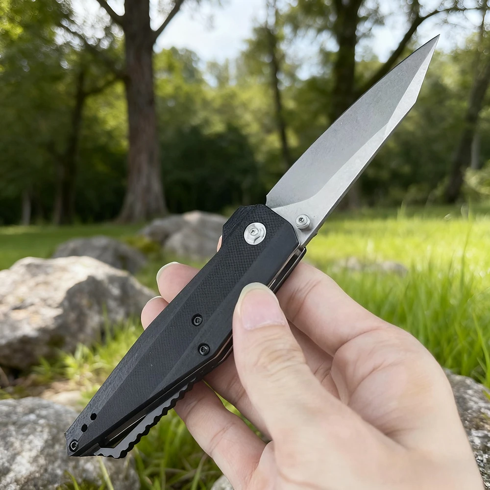 

Tactical Wilderness Hunting Survival Adventure Utility Knife Outdoor Camping Fishing Portable Folding Knife Rescue EDC Knife
