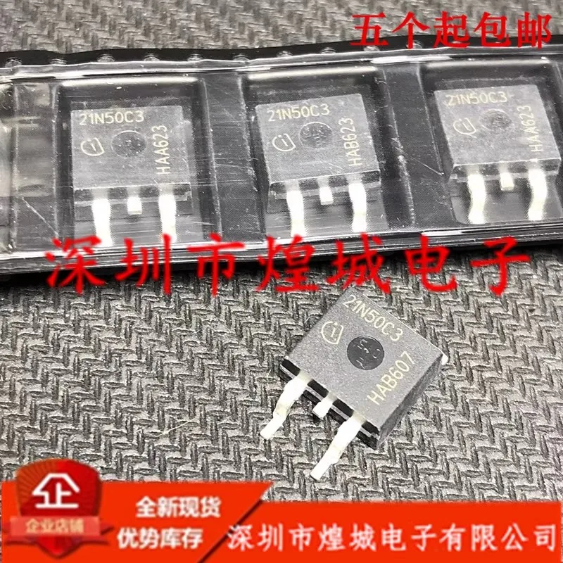 5PCS  21N50C3  SPB21N50C3   TO-263 500V 21A