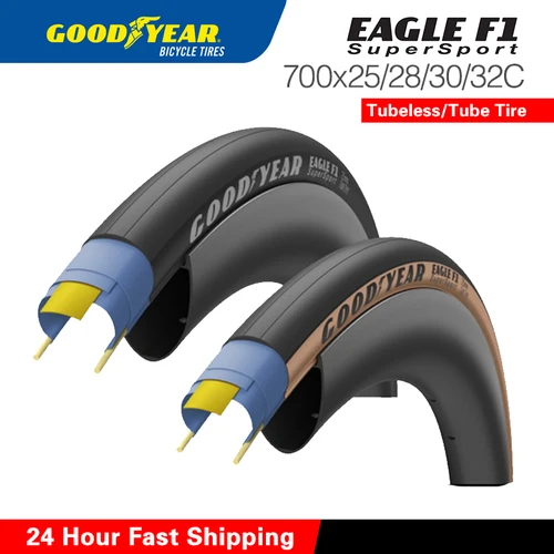 Neumático Goodyear Eagle F1 700x28c, neumáticos/700x32c, neumático de bicicleta de carretera sin cámara, cubierta Goodyear Supersport, piezas de neumáticos de ciclismo plegables