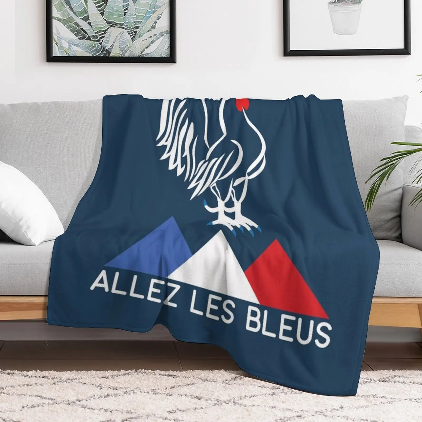 Allez Les Bleus Shirt France Soccer Football World T-Shirt Throw Blanket Men's Soft Warm Throw Blanket for Couch