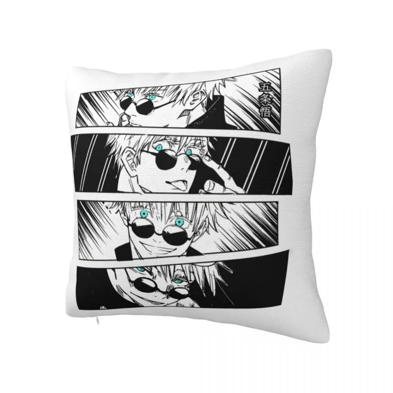 Pillow Cover Manga Printed Cushion Cover Comic Cartoon Sunglasses Trendy Pillow Case For Sofa Car Home Decor Pillowcases