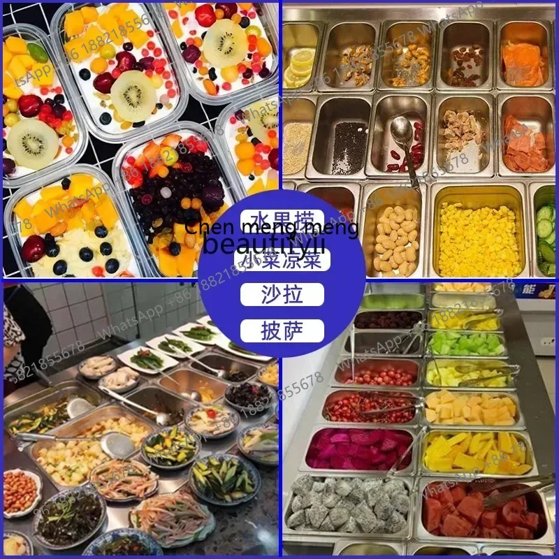 Z189 A01 سلطة مشقوقة، وحدة تحكم مبردة لتاجر تاجر تايوان، طاولة بيتزا، أطباق جانبية رش، ثلاجة، #3