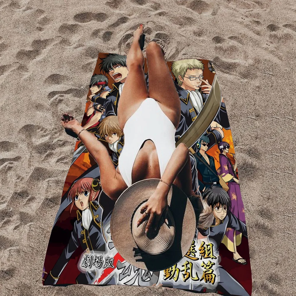 

Classic Anime Gintama Anime Beach Swimming Towel Soft Absorbent Washcloth Children's Gifts For Kids Travel Camping Gym