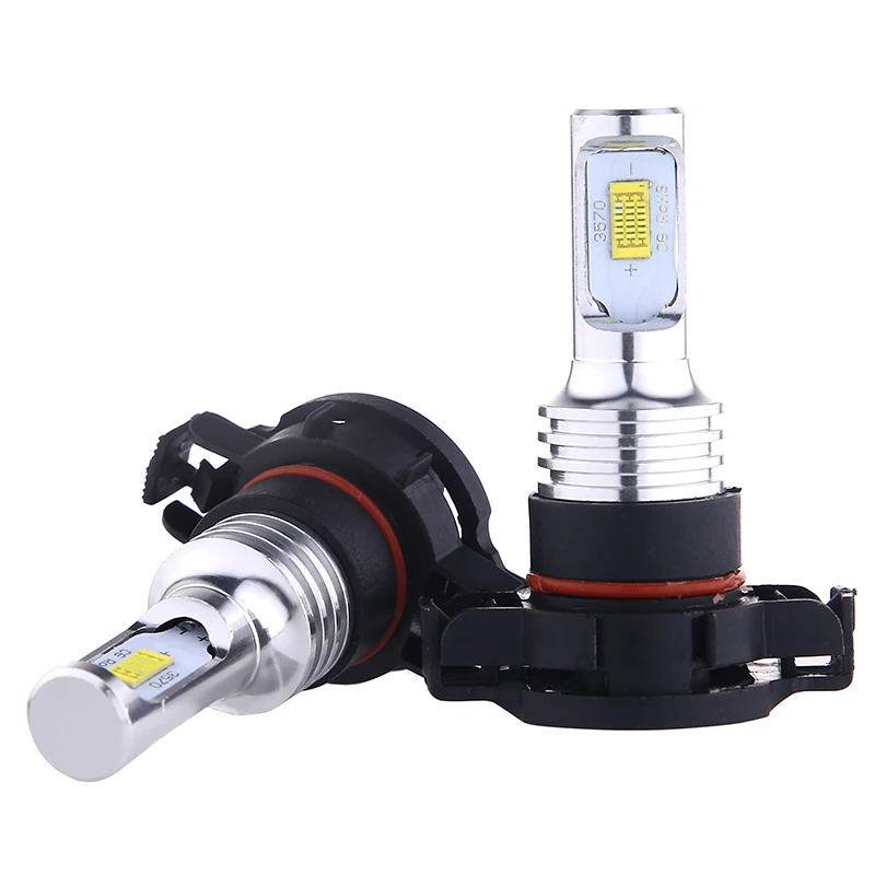 2Pcs Car Fog Lamp PSX24W PS24W H11 H8 9005 H16 5202 5201 Auto Bulb Fog Light 3570 Chip CSP 20000LM Yellow 3000K White 6000K