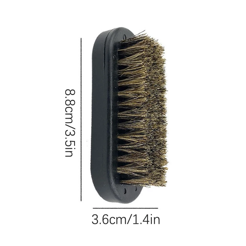 فرشاة لحية بمقبض من الراتنج للرجال ، فرشاة شعيرات الخنزير الناعم ، مشط تنظيف ورعاية ، مشط حلاقة ، أداة تنظيف على شكل رأس زيت