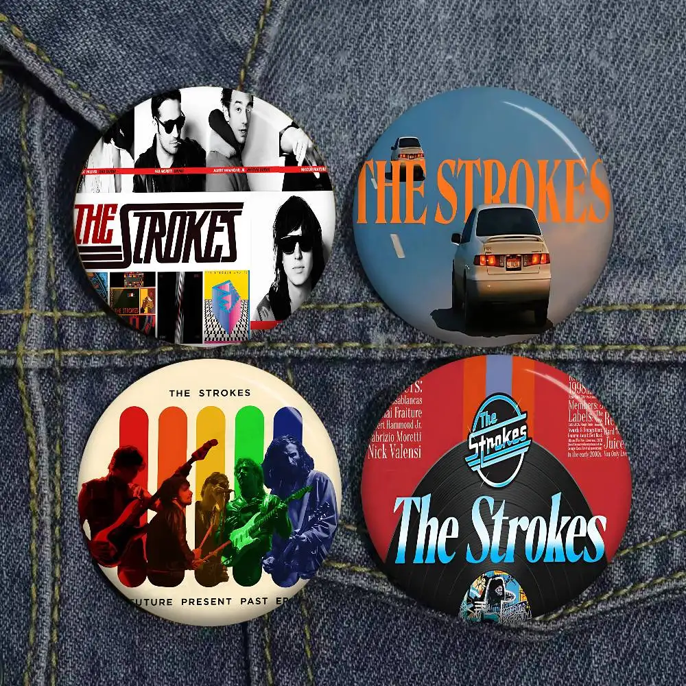 Rock Band The S-Strokes Soft Button Pin Bright Printed Icon Gift For Friends Badge Collar Brooch Lapel Pin Metal