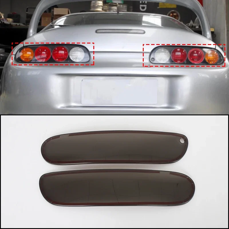 

x2 ABS Smoked Black Car Tail Light Cover Taillight Protective Cover for Toyota Supra A80 1993-2002 exterior accessories