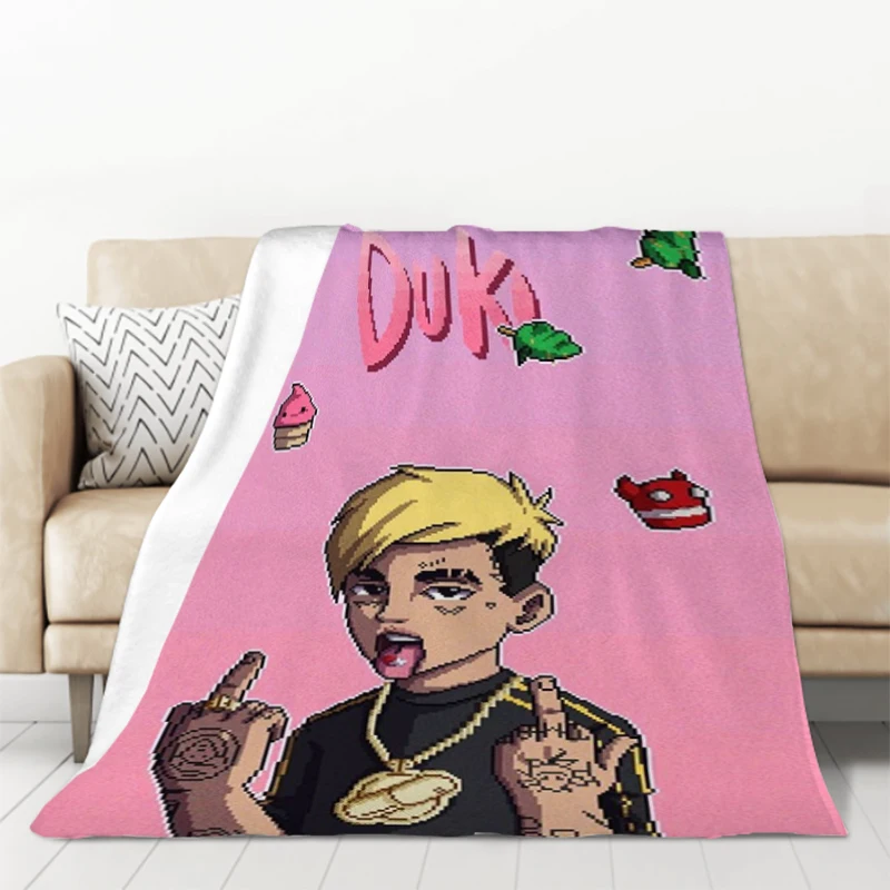 Duki Rap Hip Hop Cool Blanket Double Bed Blankets for Decorative Sofa Furry Bedspread the Warm Winter Knee Throw & Throws Custom