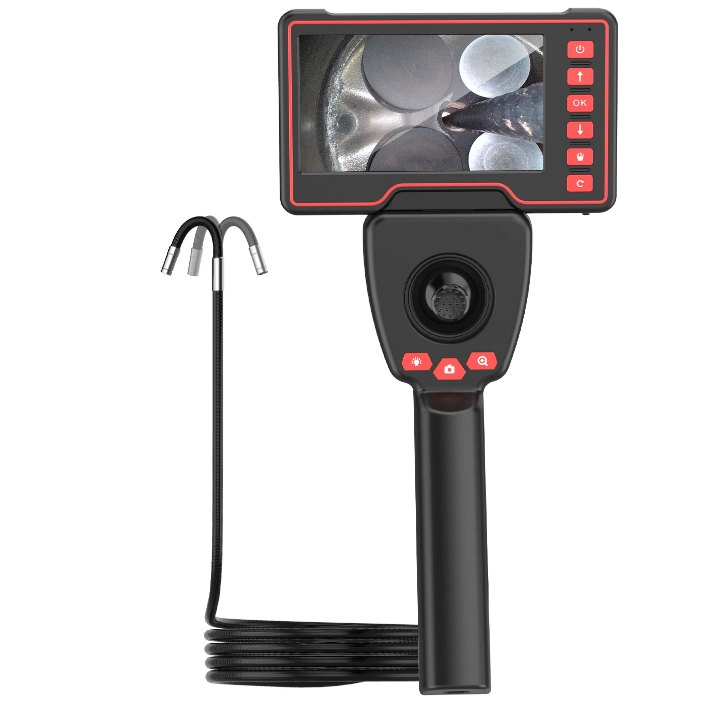 3.9mm 6mm Articulating Borescope 4 Way 720 Degree Steering Industrial Endoscope 5\