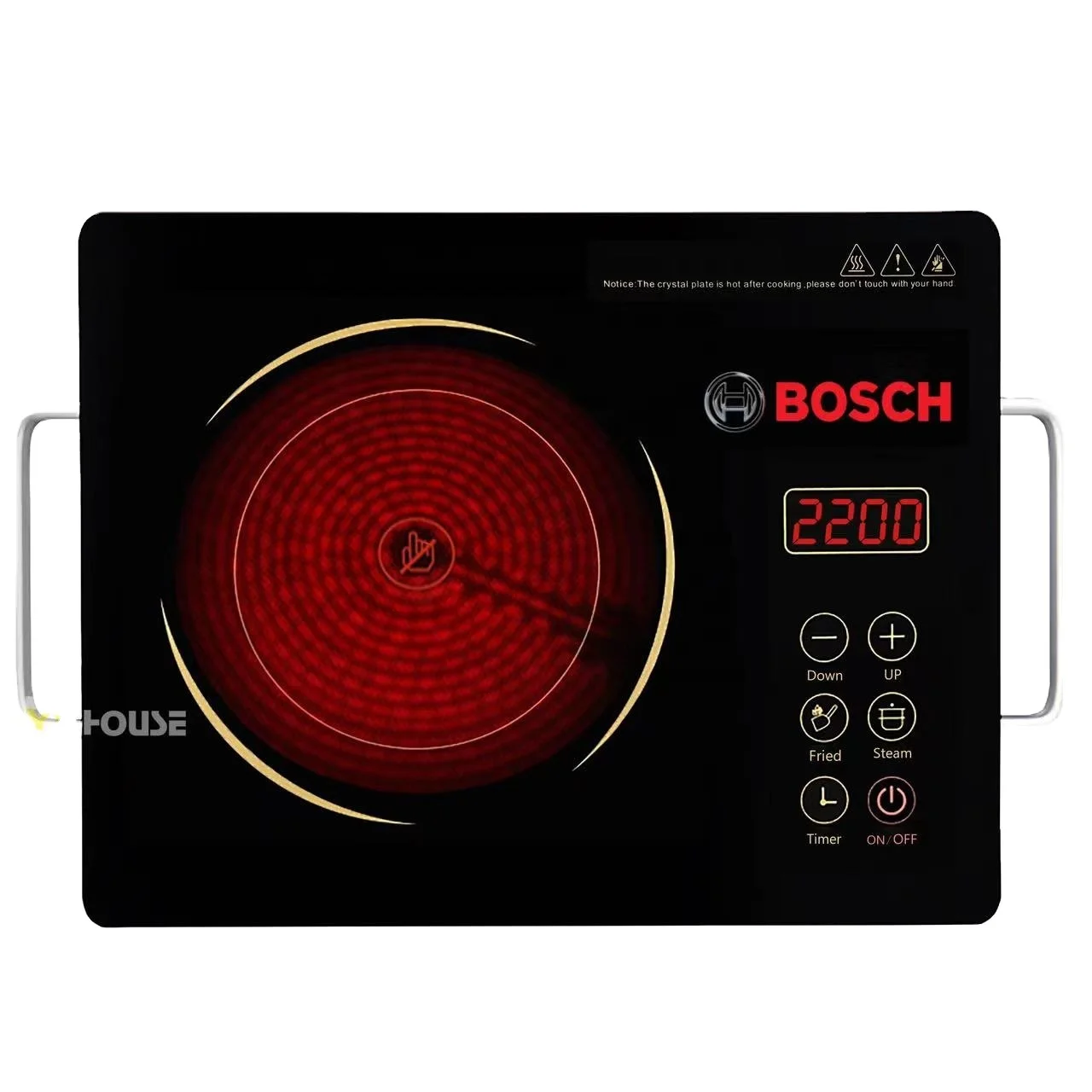 2023 New Design Electric Ceramic Stove No Radiation 2200W Waterproof Infrared Cooker