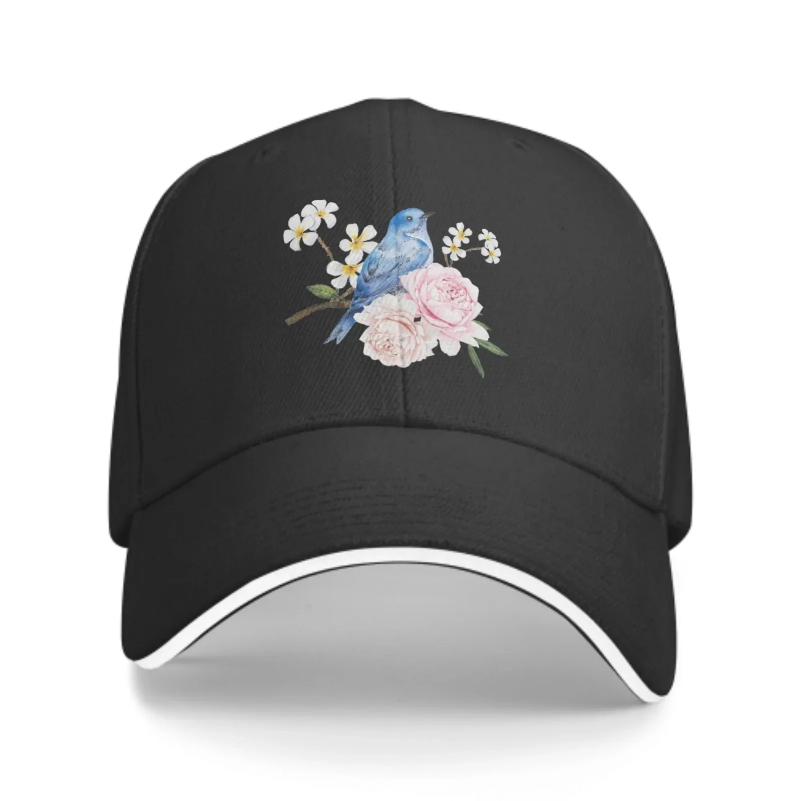 Bird Floral Baseball Caps Fashion Casquette for Men Women Adjustable Casual Trucker Hats for Sports Outdoor Activities