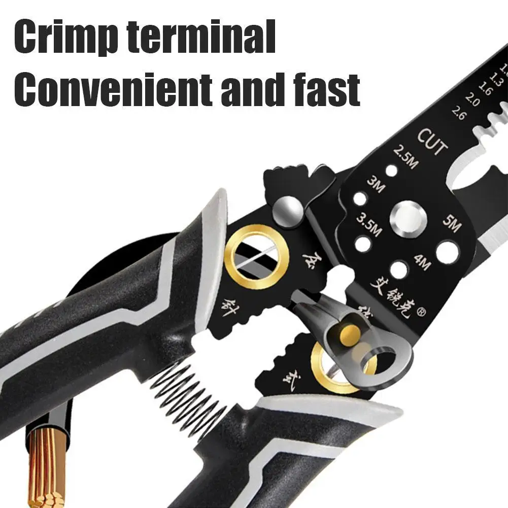 Wire Stripper Iron Wire Cutter Cable Cutter Wire Crimping Pliers Clamper Splitting Winding Electrician Tool