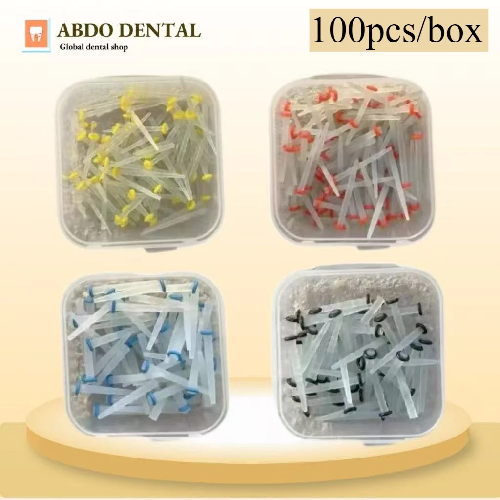 

100pcs/box Dental Fiber Posts Straight Screw Quartz Glass Fiber Resin Post Root Canal Pile Restorative Orthodontic Filling