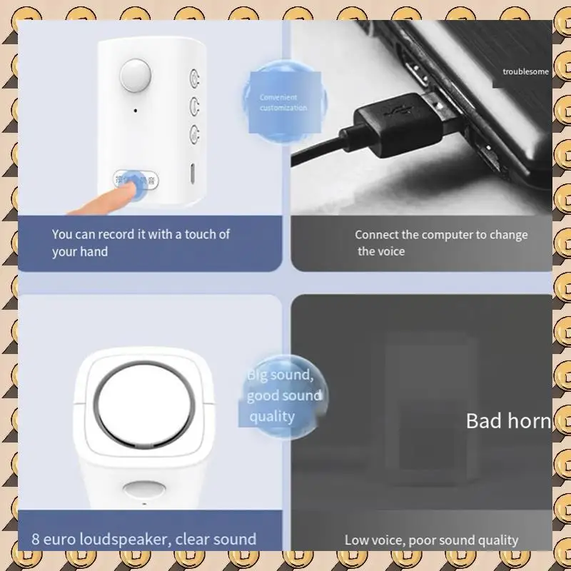 

A003 Wireless PIR Motion Sensor Detector Anti-Theft Alarm Activated Recordable Welcome Doorbell And Driveway Garage