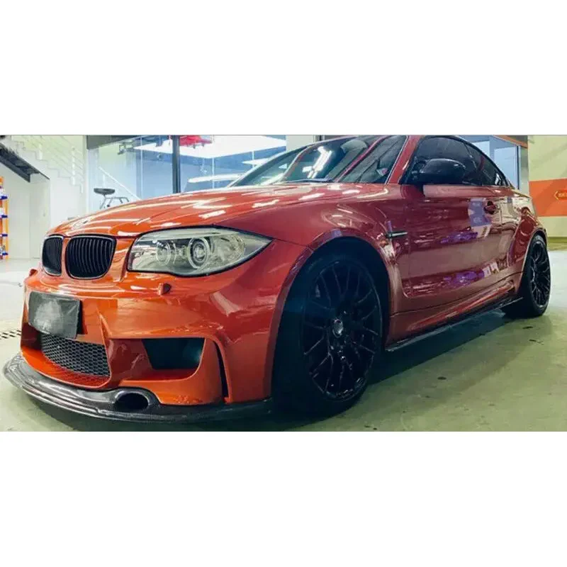 For BMW 1 Series E82 Coupe 2011-2018 Real Carbon Fiber Car Side Skirts Extensions Body Kits