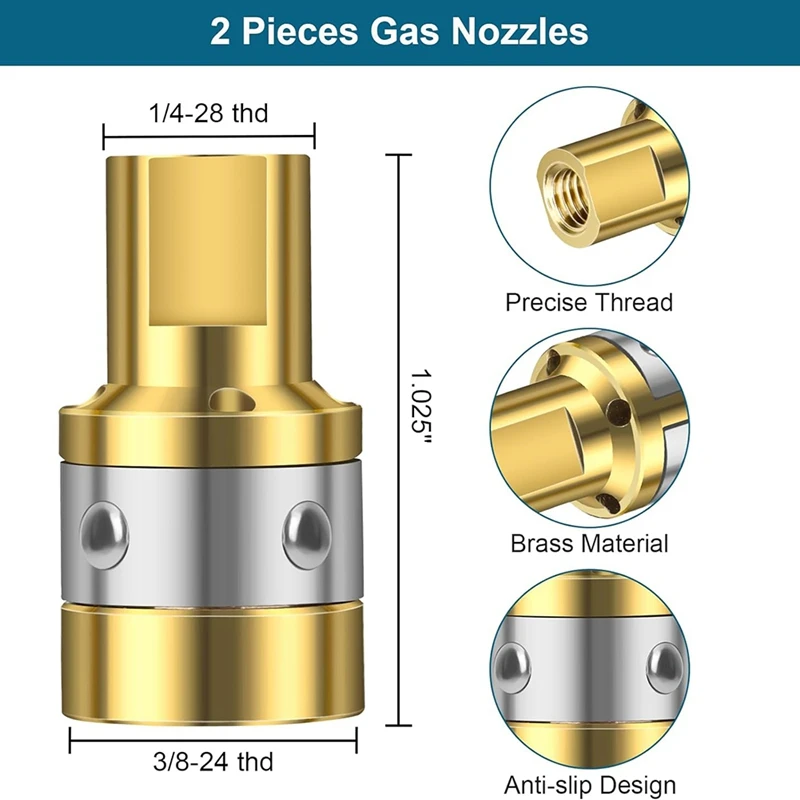 COFA-34Pc For MIG Welding Gun Accessory Kit,0.03In Contact Tip Airless Nozzle Diffuser Compatible With H-9/10 Welding Machine