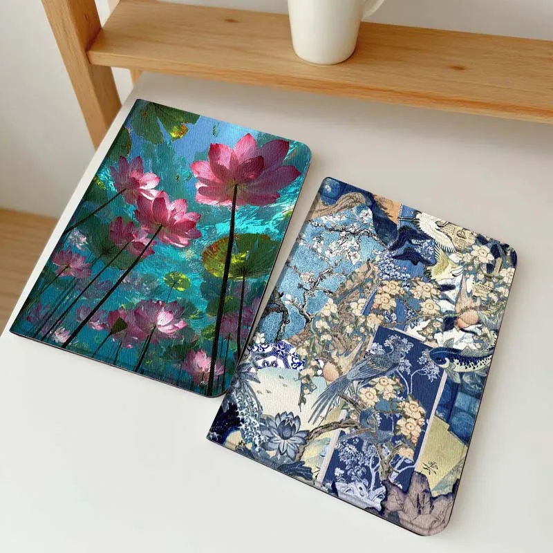 

Underwater Pink Lotus Flowers Gift Tablet Case For Apple iPad Air Pro mini 1 2 3 4 5 6 7 8 9 11 M2 M3 M5 M4 5th 6th 7th 10th