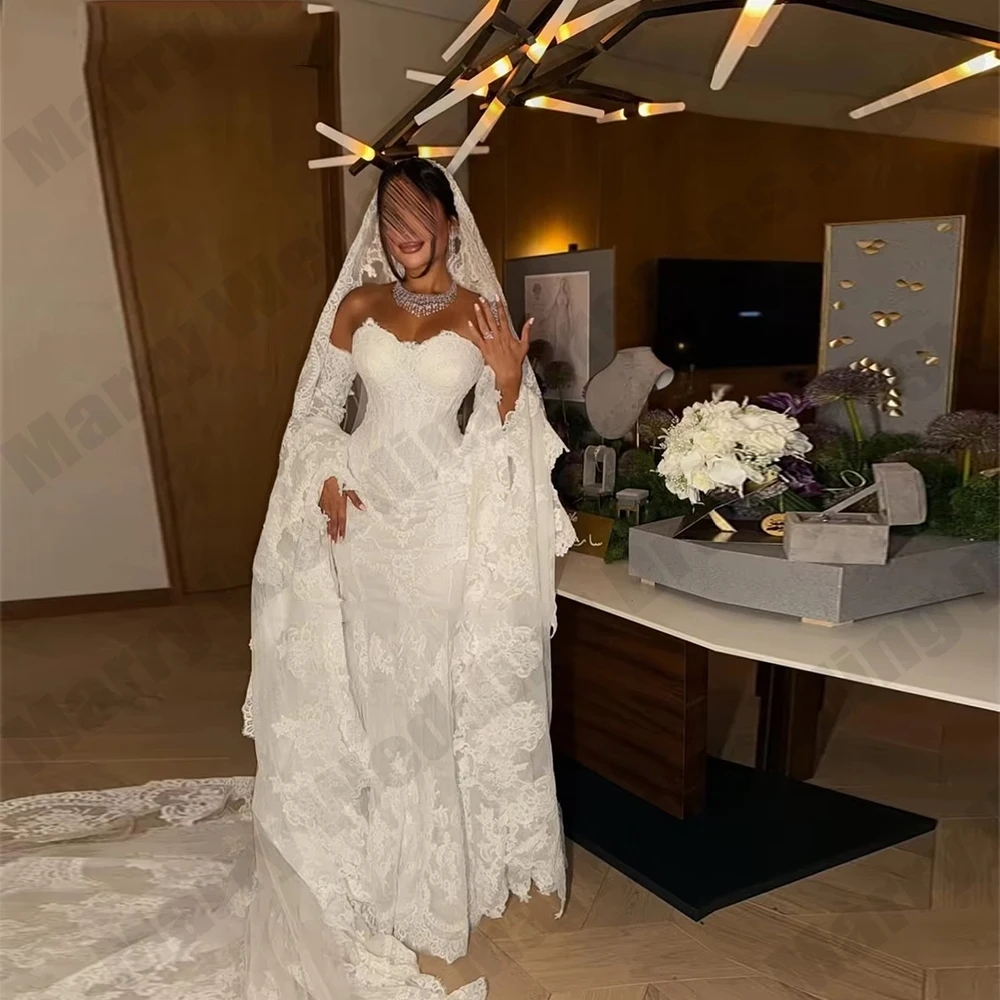 Bohemia Mermaid Off The Shoulder Lace Elegant Wedding Dresses Lace Appliques Brides Gown Customized 2026 robe de mariée vestidos