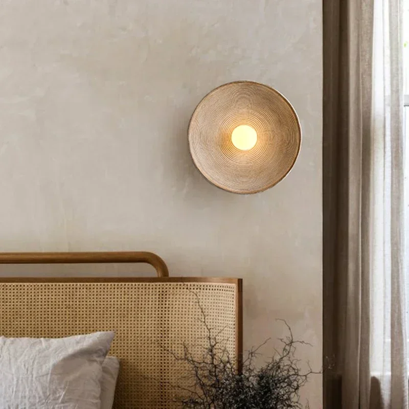 Imagem -06 - Nordic Round Resin Wall Lamps Iluminação para Sala de Estar Sala de Jantar Corredor Cabeceira Home Indoor Sconce