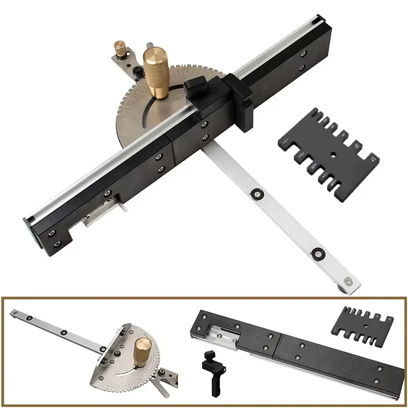 brass-handle-450mm-miter-gauge-with-box-jiont-jig-track-stop-table-saw-router-miter-gauge-saw-assembly-ruler-woodworking-tools