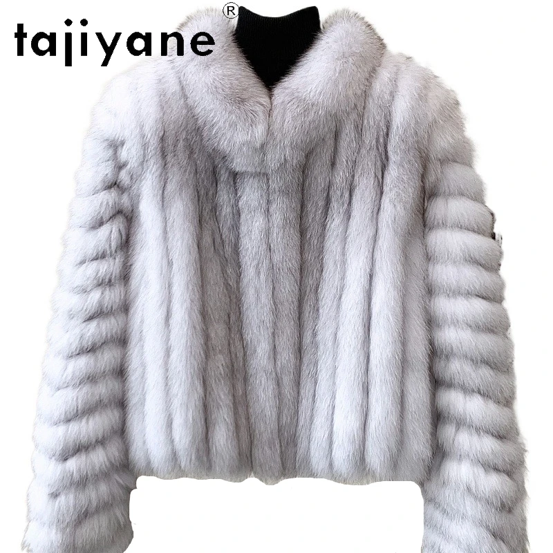 

TAJIYANE 100% Natural Fox Fur Jacket Woman Chic Stand Collar Real Fur Coat High Quality Winter Coats Women Clothing 2025Fourrure