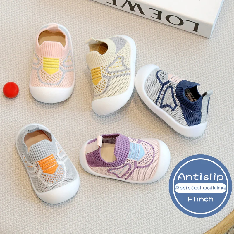 Scarpe da bambino per bambini primavera ed estate suola morbida antiscivolo calze a rete traspiranti scarpe scarpe slip-on per ragazzi e ragazze