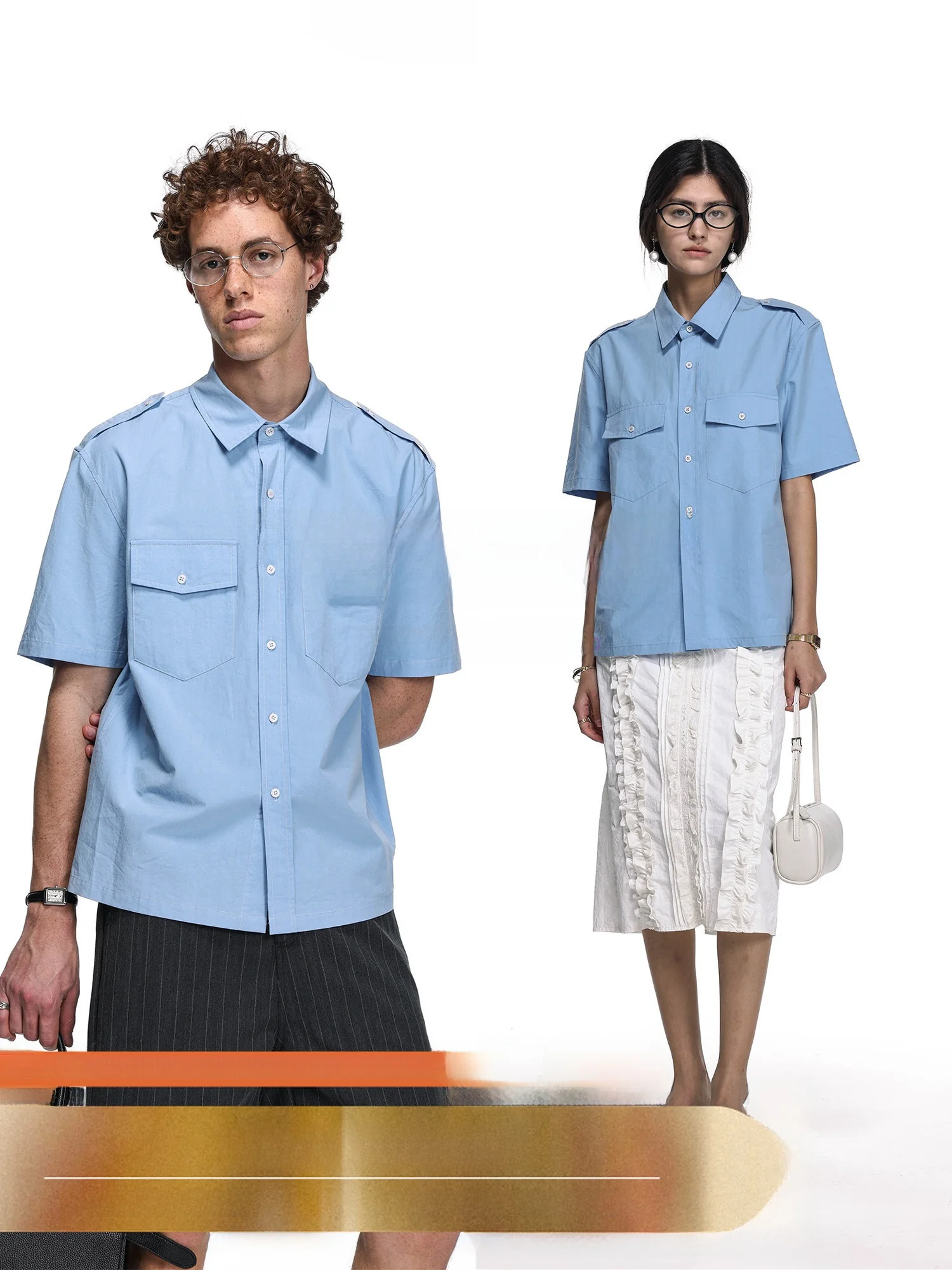 

UnvesnoUNmiu Commuter Faion ort Sve irt Mixed Lenzing Cotton Workwear Sle Loose Fit Urban Youth Spring irt