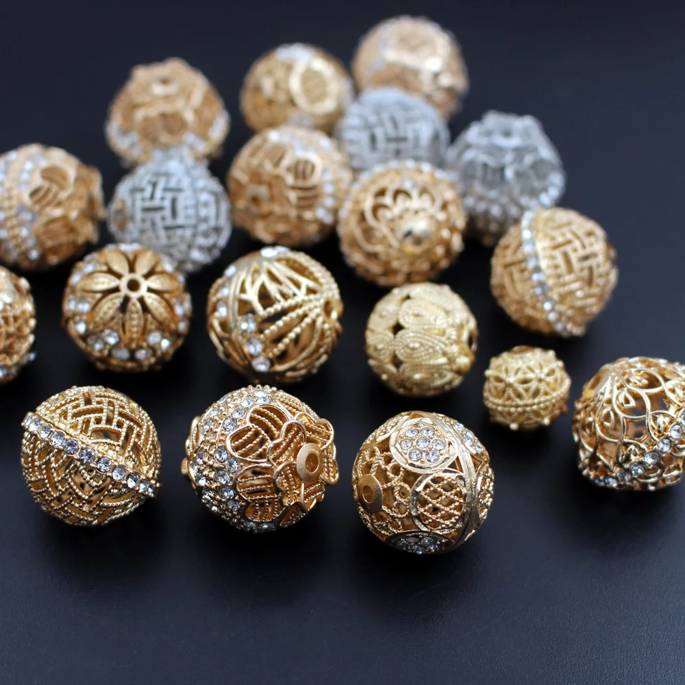 10pcs Styles African Nigerian Beads Spacer Beads Findings DIY for Traditional Nigeria Wedding Bridal Jewelry Sets