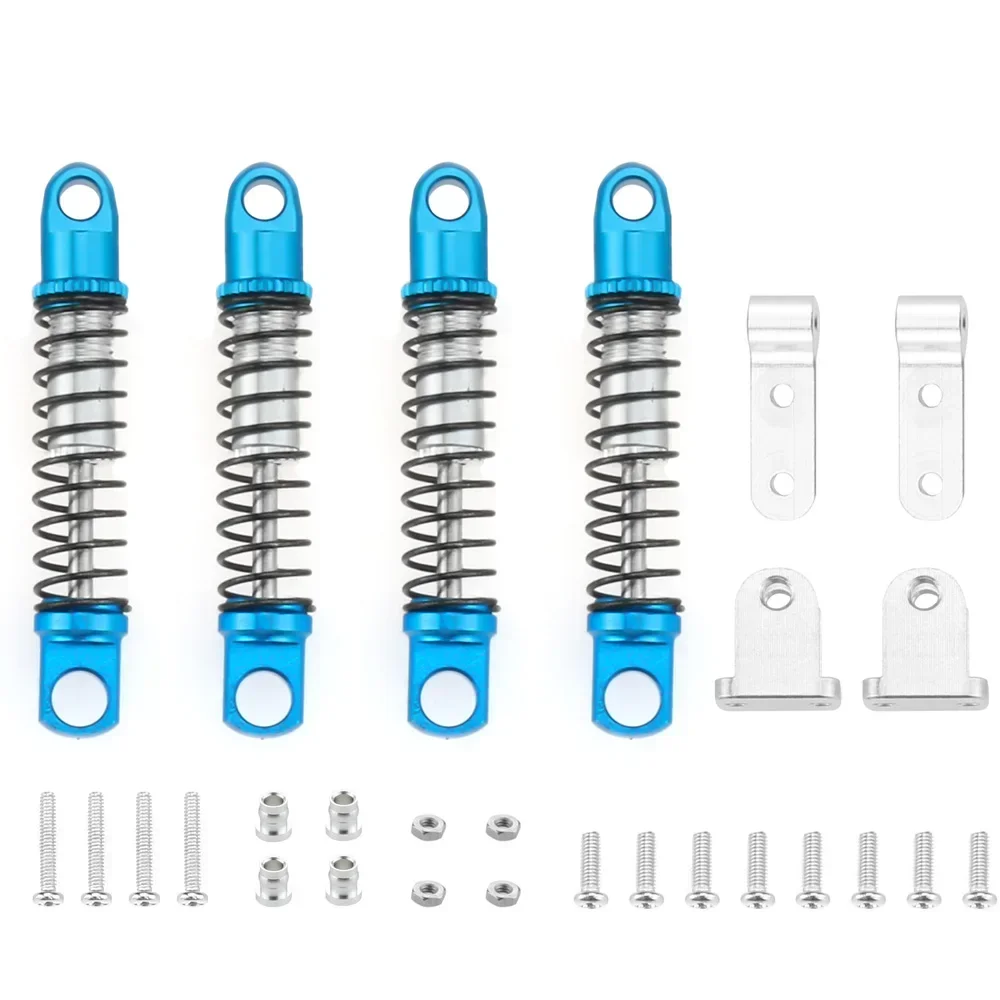 Para wpl d12 rc carro atualizações peças de metal dianteiro & traseiro amortecedores com assento fixo caixa de velocidades escudo caixa de velocidades accessori