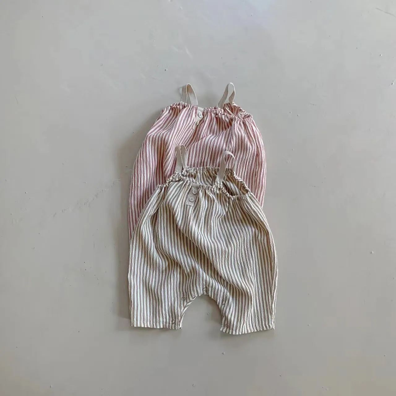 

Striped Camisole Romper Summer Cool Thin Loose Sling Jumpsuit Toddler Girls Casual Sleeveless Overalls Kids Casual Jumpsuit