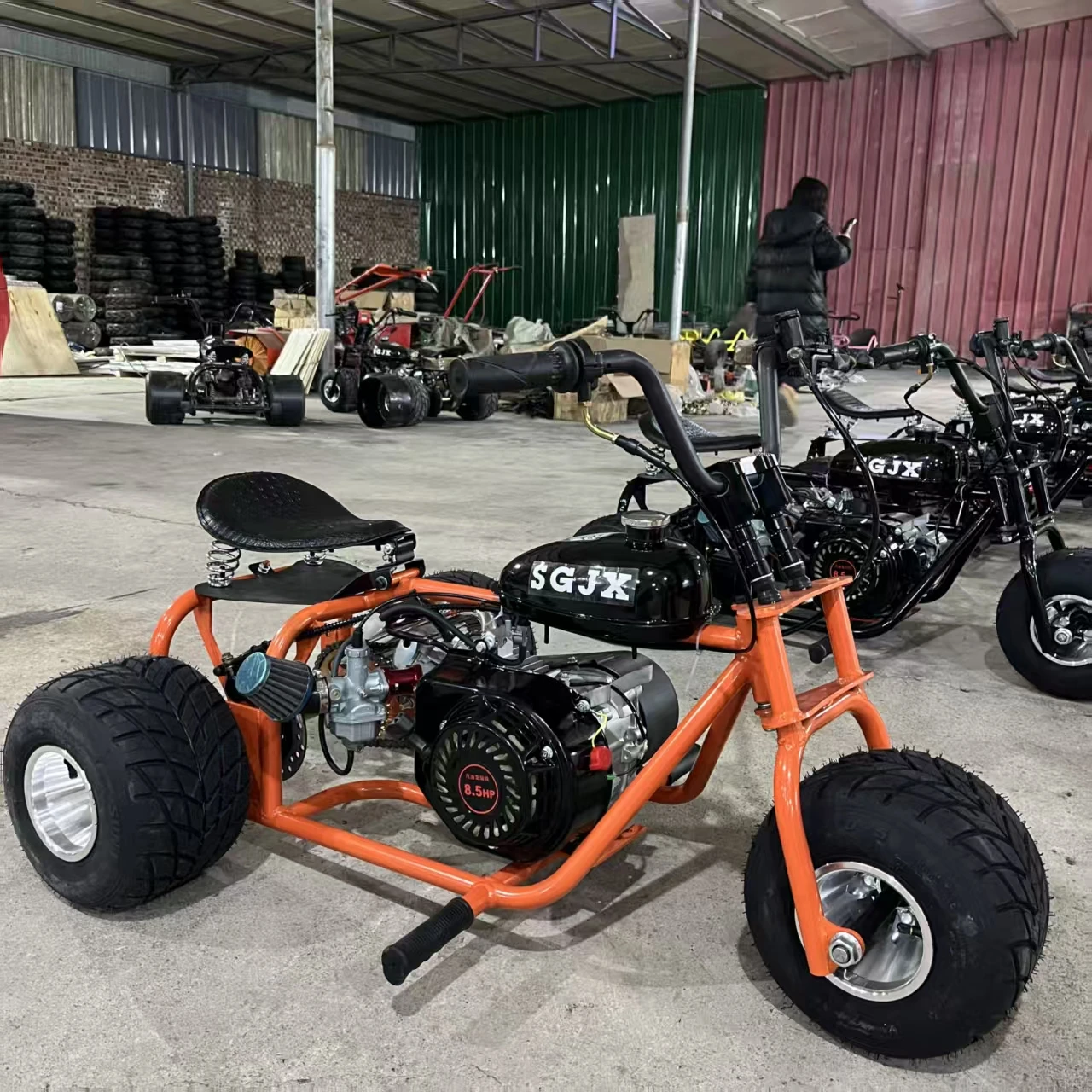 Factory Direct 212cc 4-stroke Three-Wheel Kart  High Performance Sand Drift Motorcycle Adult/Child Outdoor Gas-Powered Go-Karts