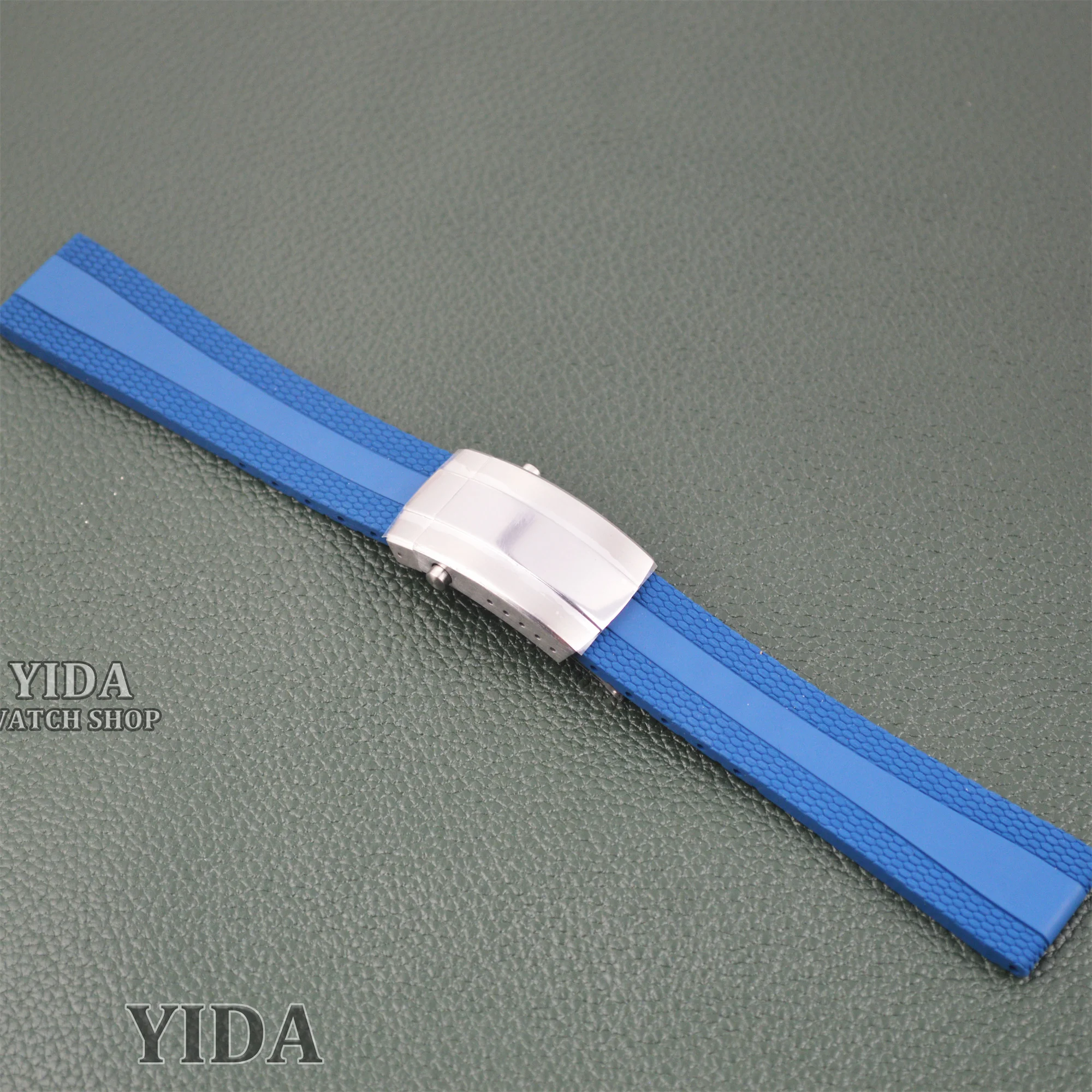 Fluororubber Watch Band for SUPEROCEAN 22mm Watch Strap Rubber Watch Bracelet Stainless Steel Buckle Mod Watch Bracelet Replace