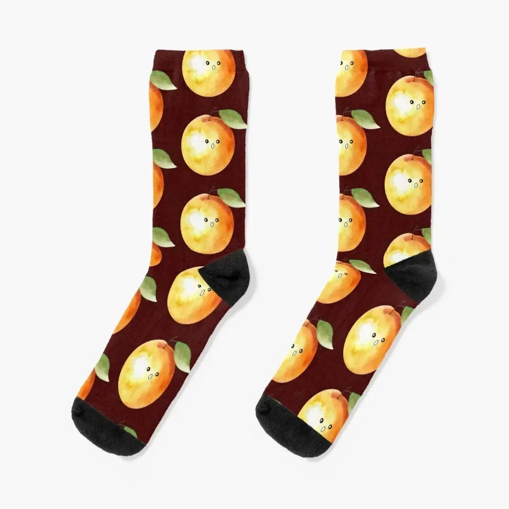 

Shocked Orange Socks golf Men's snow crazy Socks Man Women's
