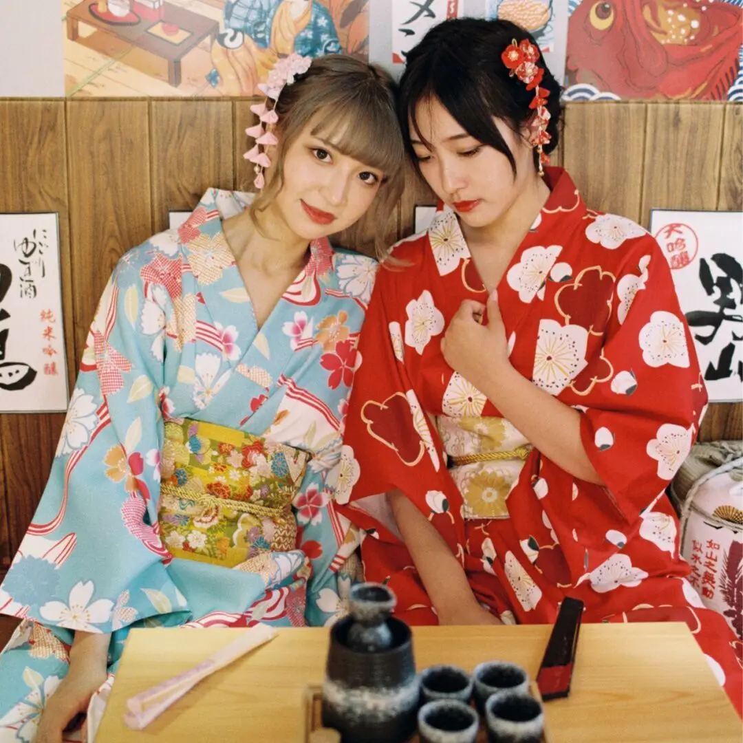 

Japan High Quality Red Kimono Dress Japanese Kimono Traditional Print Yukata Women Japan National Style Coat Sexy Asian Clothing