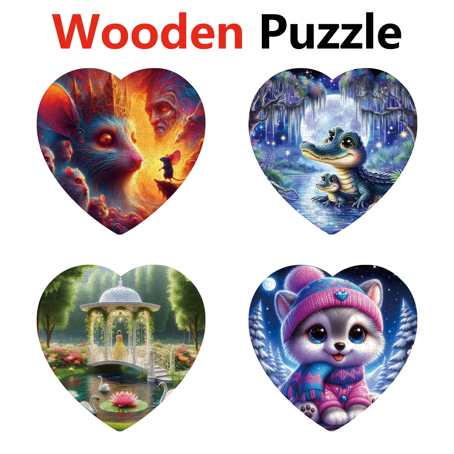 

Rabbit Crocodile Cat Animal Puzzles High Quality Jigsaw Puzzle Wooden Puzzle Best Christmas Gift