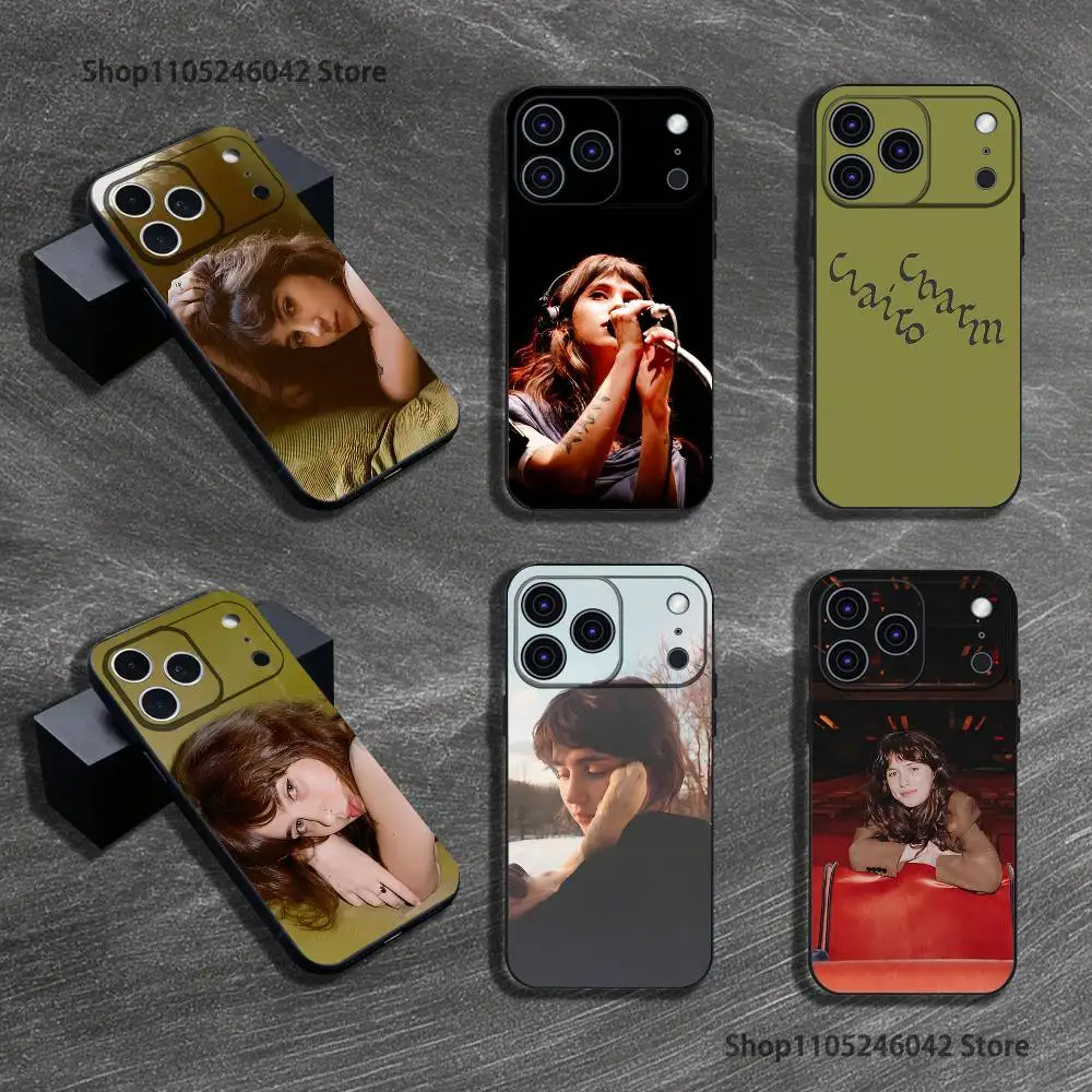 

Charm Singer C-Clairo Phone Case For iPhone 17,16,15,14,13,12,11,Pro,XS,Max,XR,Plus,E,SE4,Mini Black Soft Cover