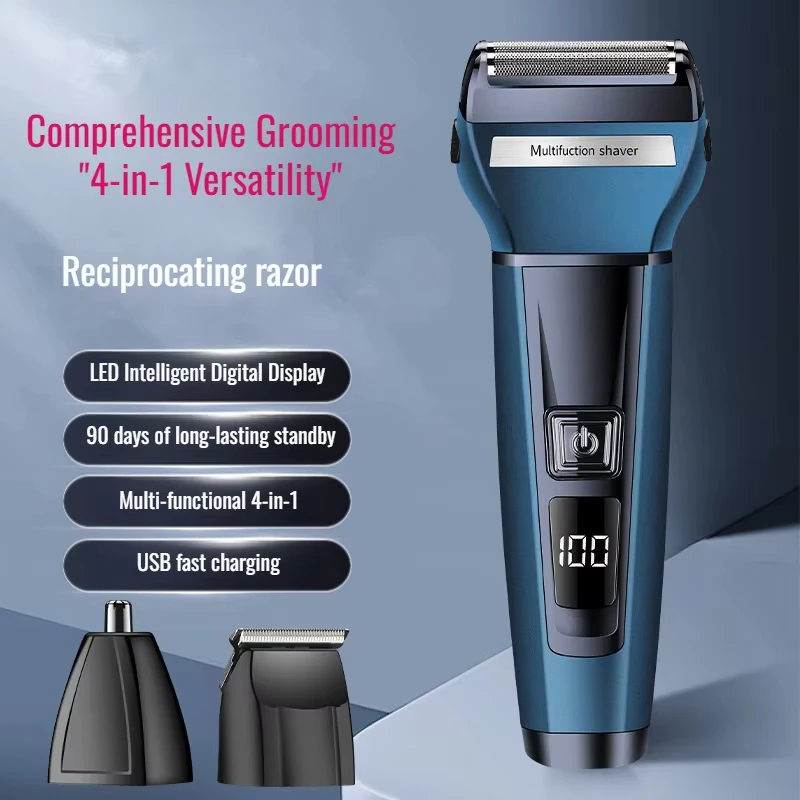 Xiaomi 3-in-1 Multifunctional Shaver Electric Shaver Rechargeable Men's Beard Knife Clipper Nose Hair Trimmer Digital Display