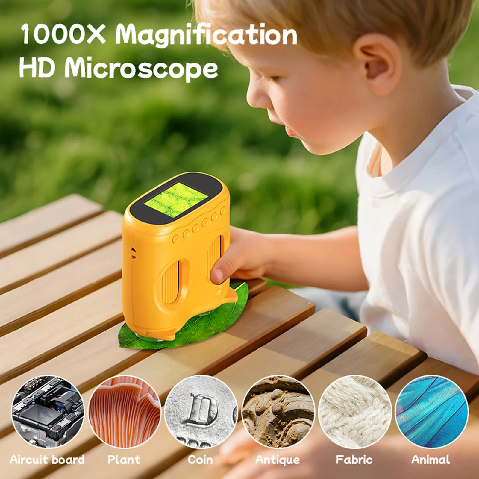 Microscope and Telescope 2 in 1 Kids Optical Educational Camera 2MP HD Microscope Camera 1000x Magnification Christmas Gifts