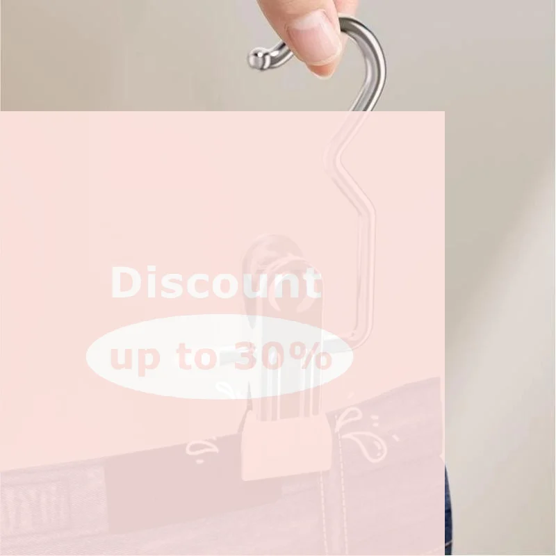 10pcs Pants Clips, Multi-Use Clothes Hanger For Drying Socks & Underwear, Stainless Steel Hat Hook & Pant Organizer