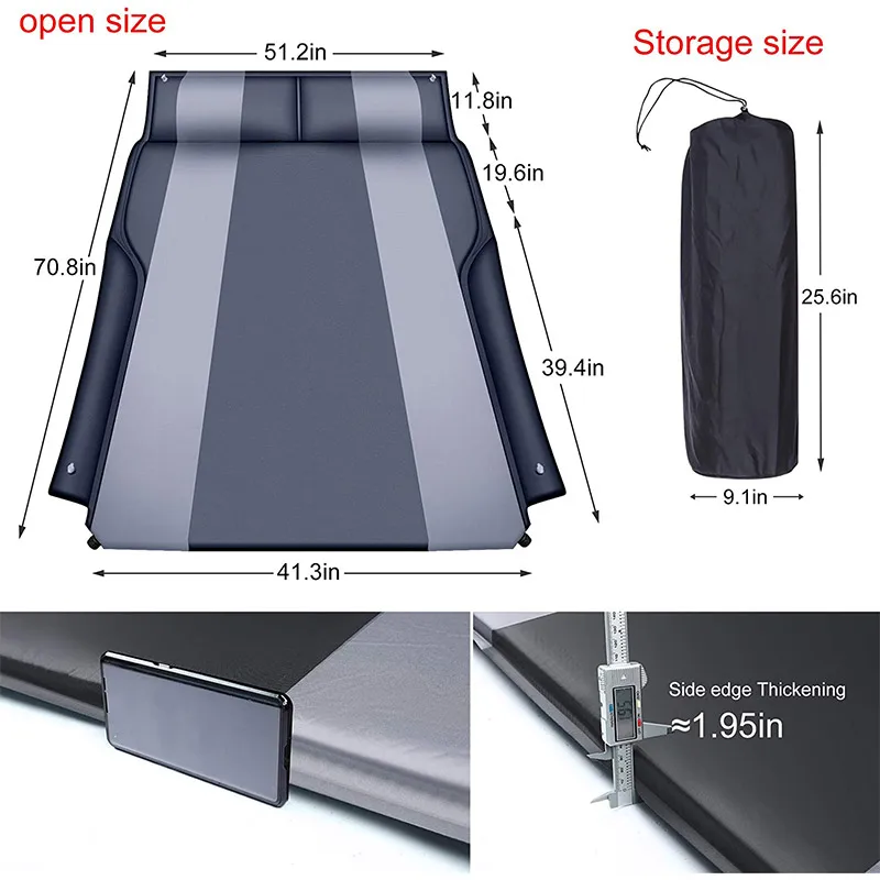 Camping Travel Sleeping Pad Self Inflating Suv Sleeping Mat Air Bed Car Mattress for Car Mat