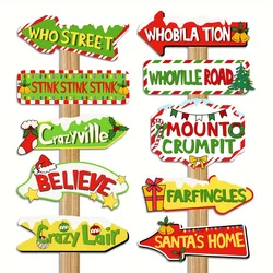 Christmas Decorations,Whoville Welcome To Whovilve Welcome Sign,Christmas Front Door Decorations for Home Decor Outdoor