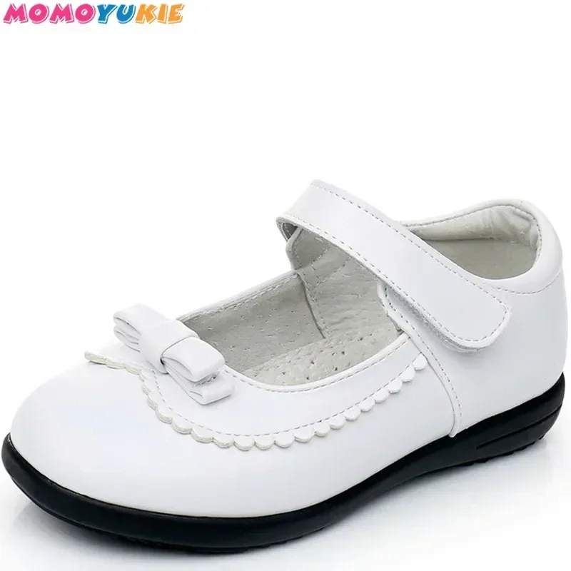 Zapatos retro de cuero para niñas, calzado de fiesta de boda, color blanco y negro, Primavera, nuevo estilo, 2022