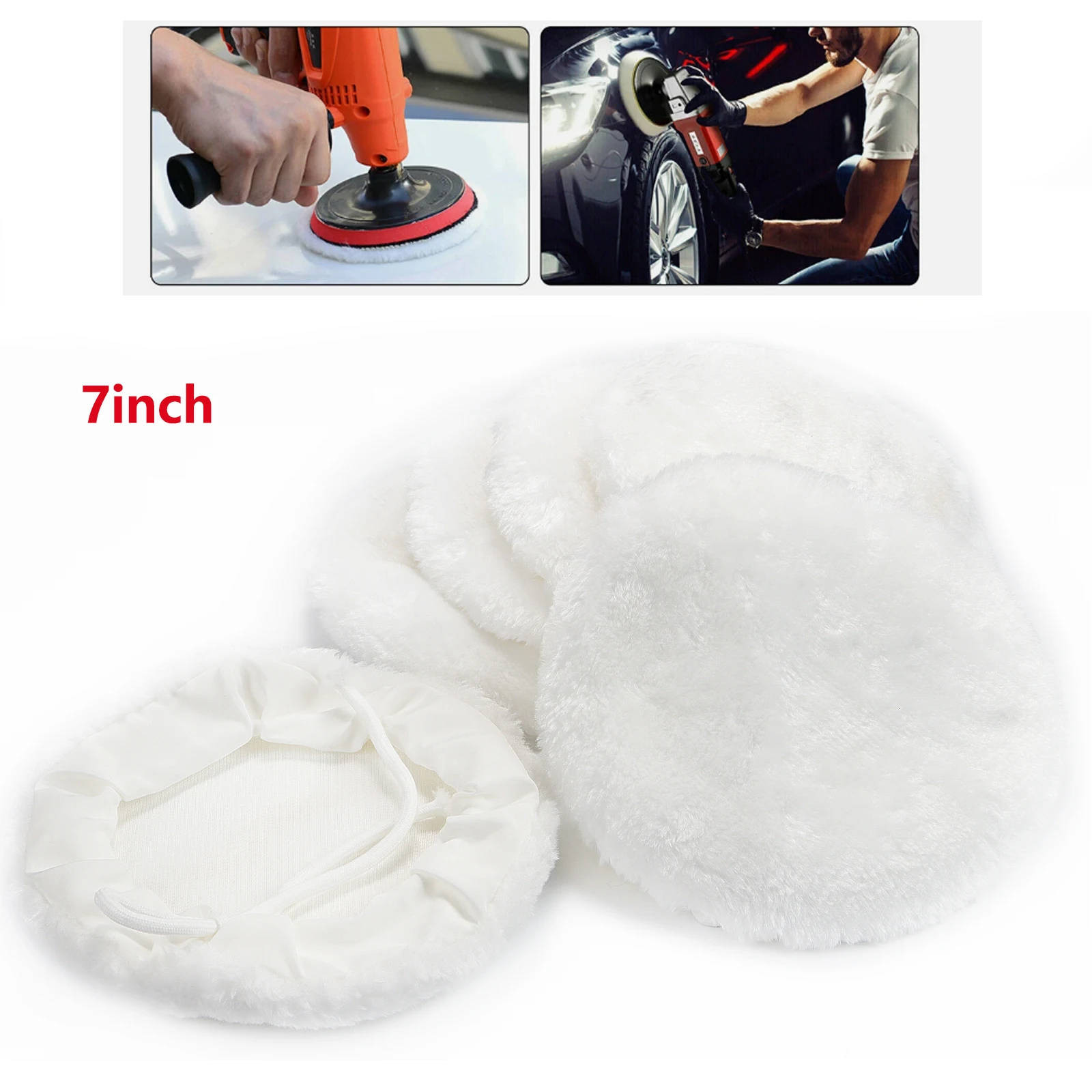 6 PCS 7 "180mm Carro Auto Polidor Pad Buffer Ceragem Polimento Almofadas de Esponja de Polimento