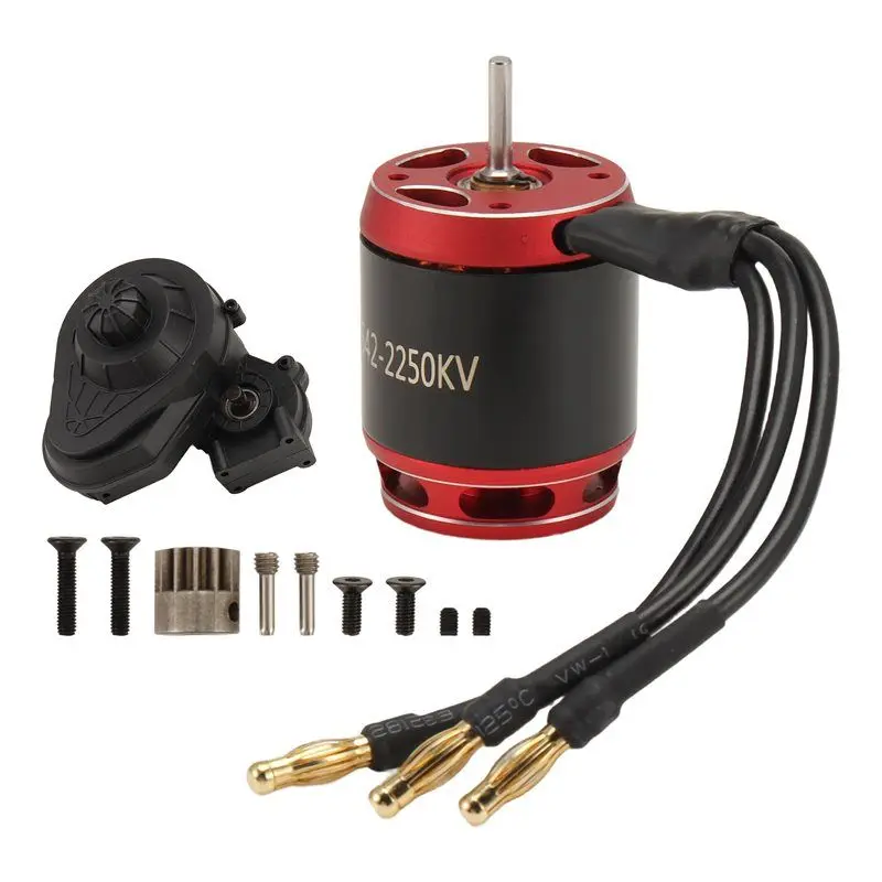 CYGJ-RC Crawler Car Upgrade Parts With Brushless Motor 540 3542 Gear Box For 1/10 TRX6 Axial SCX10 Models 2250KV