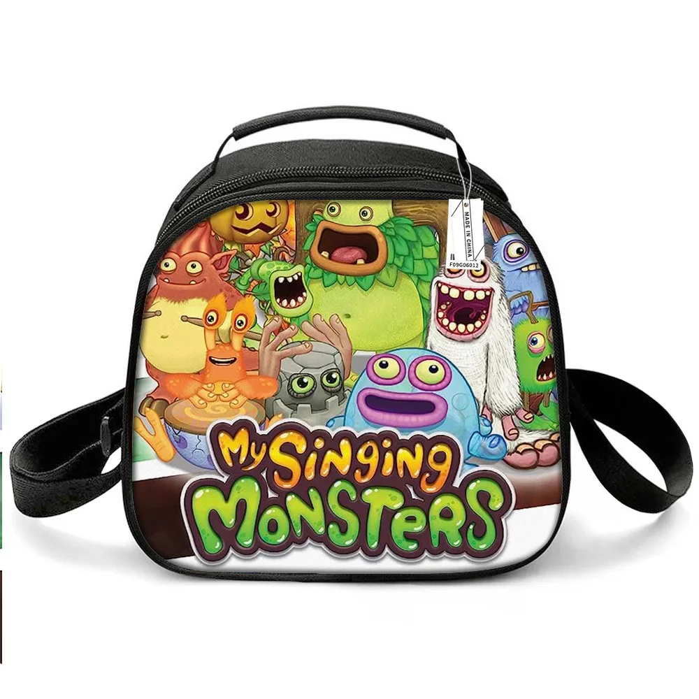 My Singing Monsters Monster Concert Primary and Secondary School Students Portable Children\'s Lunch Box Bag Best Gifts